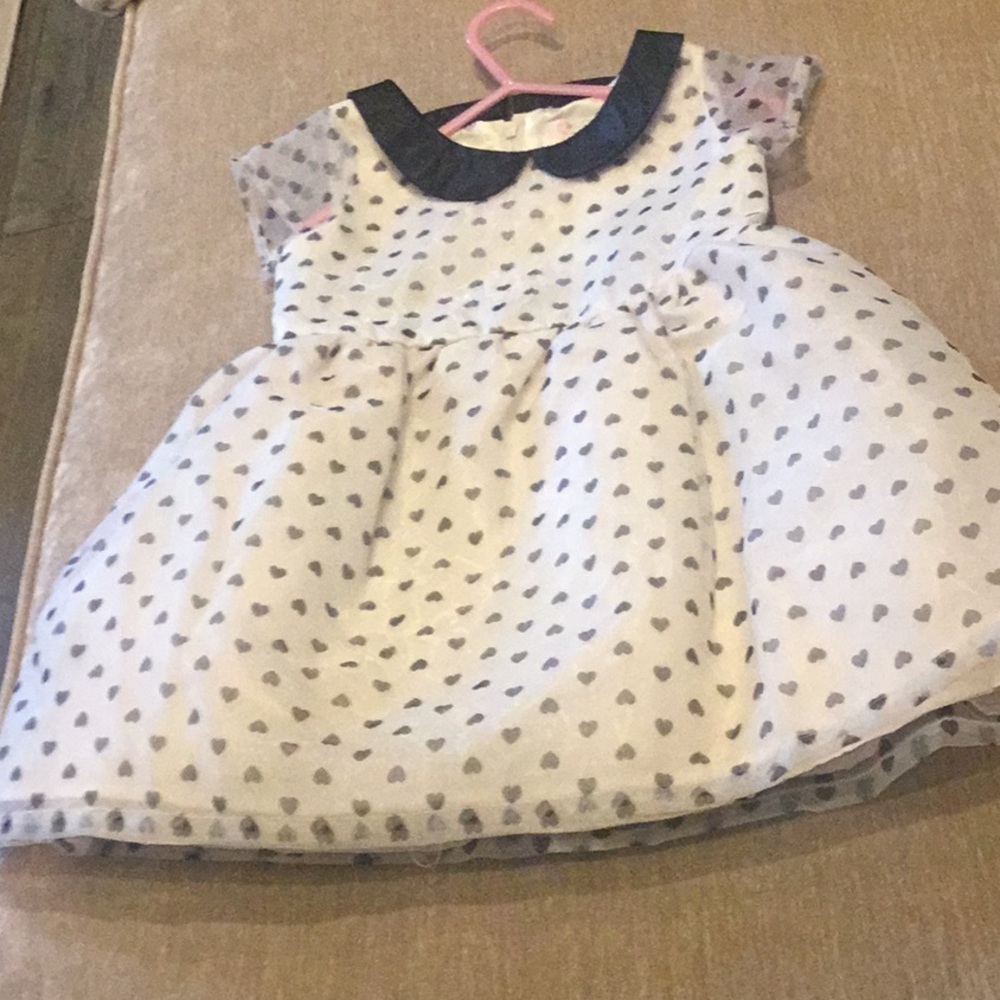 Cute black and white dress with hearts